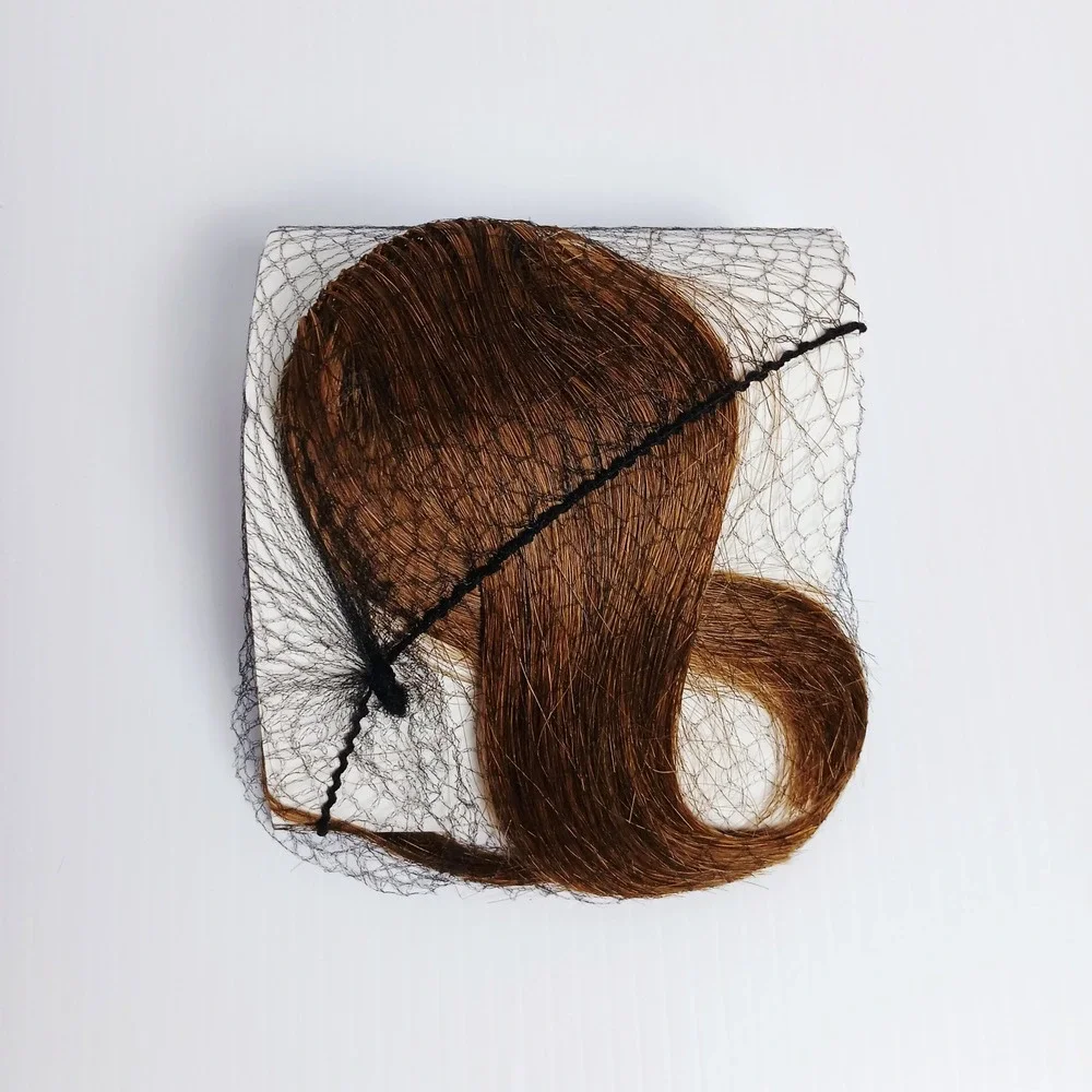 100% Human Hair Clip In Bangs Medium Brown Wispy Fringe Hair Extensions BB Clip